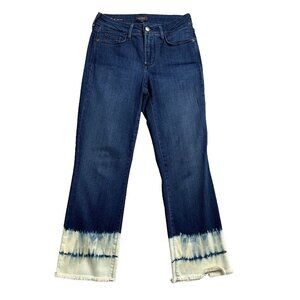 NYDJ Womens Billie Ankle Boot Denim Jeans Lift Tuck Tech Stretch Fray Hem Size 2